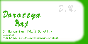 dorottya maj business card